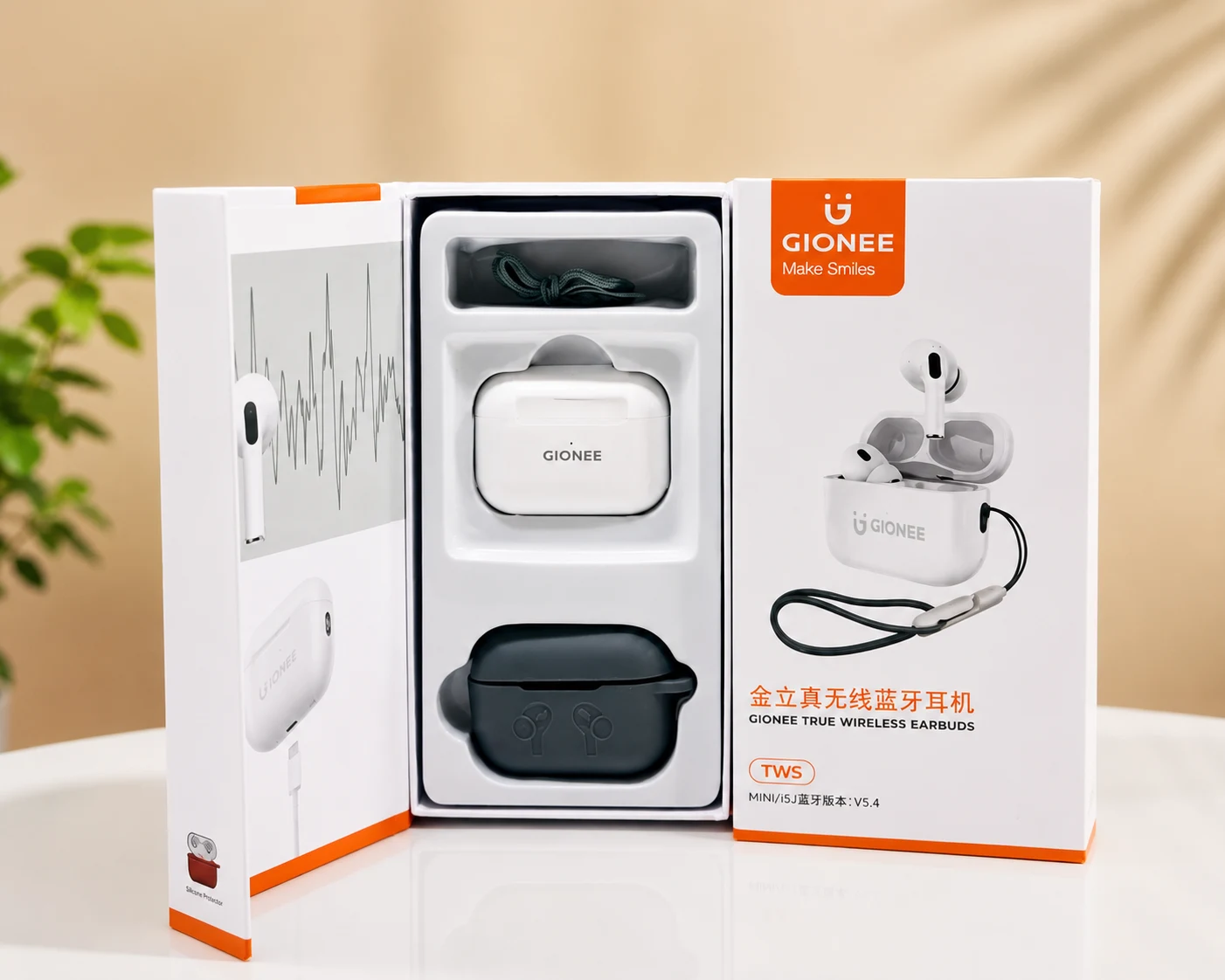 Gionee True Wireless Earbuds V5.4 with Silicone Case & Lanyard