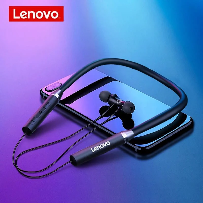 VELTRUNE Lenovo HE05X Wireless Bluetooth Neckband Earphones – Magnetic Sports Earbuds with HD Sound & Built-in Mic produ