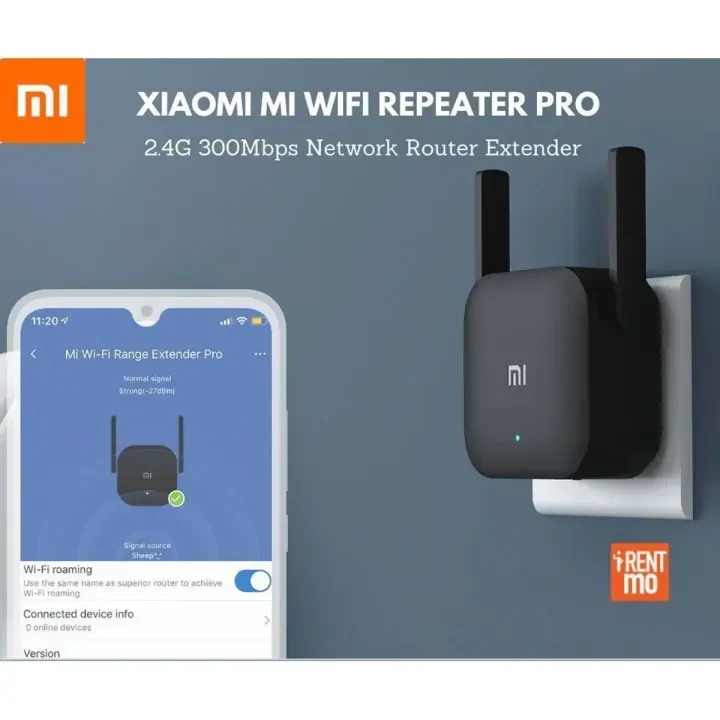 VELTRUNE Original Xiaomi Mi Wifi Repeater Pro 300m - Wireless Signal Booster With Dual External Antenna For Expanded Net thumbnail